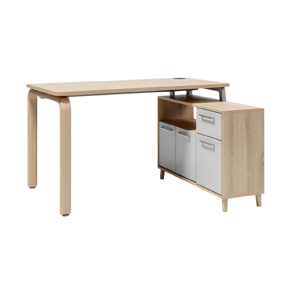 **Stół biurowy z szafką – nowoczesny design i funkcjonalność**