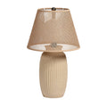 **Lampa stołowa z abażurem z tkaniny, ceramiczna podstawa**